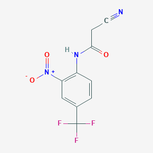 molecular formula C10H6F3N3O3 B12522965 Acetamide, 2-cyano-N-[2-nitro-4-(trifluoromethyl)phenyl]- CAS No. 821009-98-7