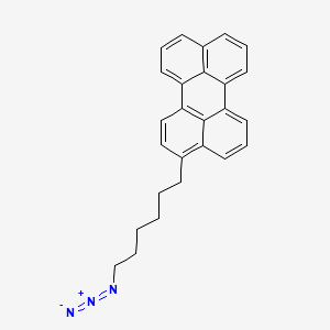 molecular formula C26H23N3 B12522972 Perylene, 3-(6-azidohexyl)- CAS No. 830346-83-3