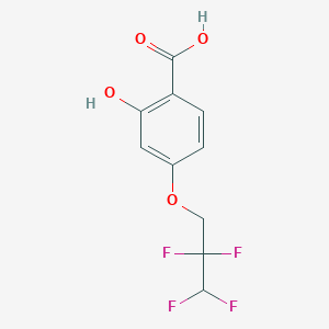 molecular formula C10H8F4O4 B12522973 Benzoic acid, 2-hydroxy-4-(2,2,3,3-tetrafluoropropoxy)- CAS No. 651331-94-1