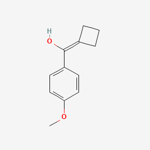 molecular formula C12H14O2 B12522998 Cyclobutylidene(4-methoxyphenyl)methanol CAS No. 741653-53-2