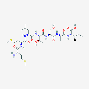 molecular formula C32H59N7O10S2 B12523019 L-Methionyl-L-methionyl-L-leucyl-L-threonyl-L-seryl-L-alanyl-L-isoleucine CAS No. 652143-22-1