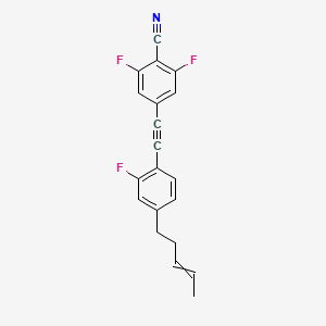 molecular formula C20H14F3N B12523041 2,6-Difluoro-4-{[2-fluoro-4-(pent-3-en-1-yl)phenyl]ethynyl}benzonitrile CAS No. 797049-02-6