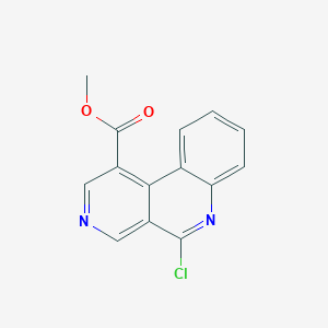 molecular formula C14H9ClN2O2 B12523048 Benzo[c][2,7]naphthyridine-1-carboxylic acid, 5-chloro-, methyl ester CAS No. 676263-27-7