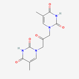 molecular formula C13H14N4O5 B1252307 1,3-Bis(1-thyminyl)-2-propanone 