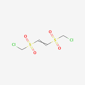 molecular formula C4H6Cl2O4S2 B12523071 1,2-Bis(chloromethanesulfonyl)ethene CAS No. 664306-73-4