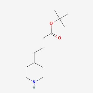 molecular formula C13H25NO2 B12523076 tert-Butyl 4-(piperidin-4-yl)butanoate 