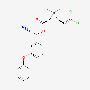 molecular formula C22H19Cl2NO3 B1252308 (1S)-trans-(alphaR)-cypermethrin CAS No. 83860-32-6