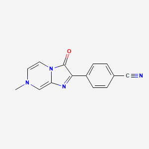 molecular formula C14H10N4O B12523097 4-(7-Methyl-3-oxo-3,7-dihydroimidazo[1,2-a]pyrazin-2-yl)benzonitrile CAS No. 820212-41-7