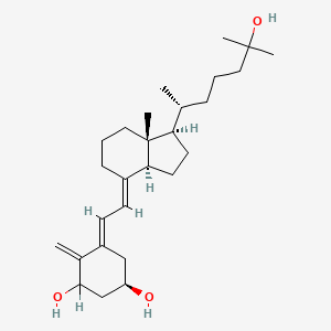 molecular formula C27H44O3 B1252312 (1R,5E)-5-[(2E)-2-[(1R,3aS,7aR)-1-[(2R)-6-hydroxy-6-methylheptan-2-yl]-7a-methyl-2,3,3a,5,6,7-hexahydro-1H-inden-4-ylidene]ethylidene]-4-methylidenecyclohexane-1,3-diol 
