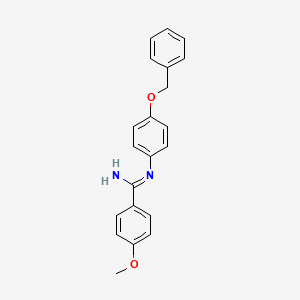 molecular formula C21H20N2O2 B12523121 N'-[4-(Benzyloxy)phenyl]-4-methoxybenzene-1-carboximidamide CAS No. 726196-29-8