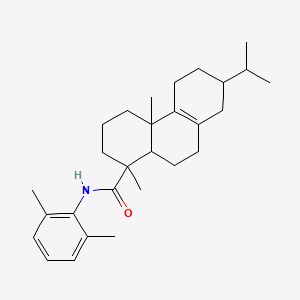molecular formula C28H41NO B1252315 N-(2,6-Dimethylphenyl)-1,2,3,4,4a,5,6,7,8,9,10,10a-dodecahydro-1,4a-dimethyl-7-(1-methylethyl)-1-phenanthrenecarboxamide 
