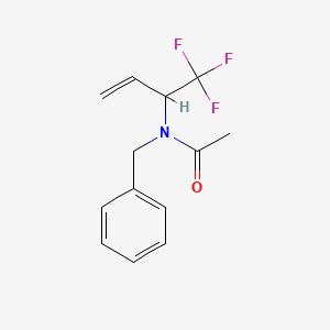 molecular formula C13H14F3NO B12523194 Acetamide, N-(phenylmethyl)-N-[1-(trifluoromethyl)-2-propenyl]- CAS No. 832722-38-0