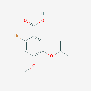 molecular formula C11H13BrO4 B12523211 Benzoic acid, 2-bromo-4-methoxy-5-(1-methylethoxy)- CAS No. 655234-74-5