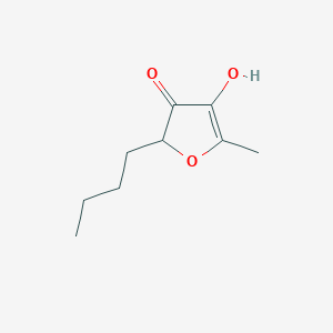 molecular formula C9H14O3 B1252325 2-butyl-4-hydroxy-5-methyl-3(2H)-furanone 