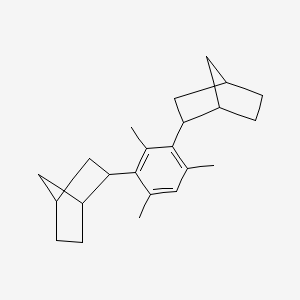 molecular formula C23H32 B12523260 Bicyclo[2.2.1]heptane, 2,2'-(2,4,6-trimethyl-1,3-phenylene)bis- CAS No. 848820-68-8