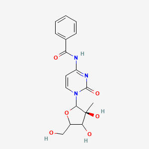 molecular formula C17H19N3O6 B12523290 N-[1-[(3S)-3,4-dihydroxy-5-(hydroxymethyl)-3-methyloxolan-2-yl]-2-oxopyrimidin-4-yl]benzamide 