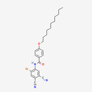 molecular formula C26H30BrN3O2 B12523367 N-(2-Bromo-4,5-dicyanophenyl)-4-(undecyloxy)benzamide CAS No. 655225-09-5