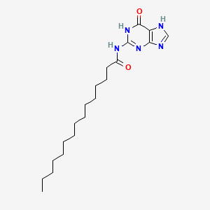 molecular formula C20H33N5O2 B12523419 N-(6-Oxo-6,7-dihydro-3H-purin-2-yl)pentadecanamide CAS No. 830330-45-5