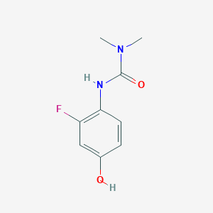 molecular formula C9H11FN2O2 B12523440 N'-(2-Fluoro-4-hydroxyphenyl)-N,N-dimethylurea CAS No. 821765-73-5