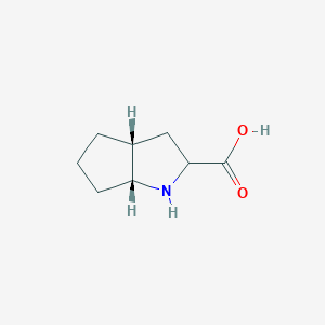 molecular formula C8H13NO2 B1252349 (R)-Endo-cis-2-azabicyclo[3,3,0]octane-3-carboxylic acid 