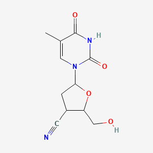 2-(Hydroxymethyl)-5-(5-methyl-2,4-dioxopyrimidin-1-yl)oxolane-3-carbonitrile