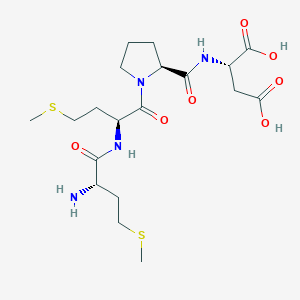 molecular formula C19H32N4O7S2 B12523562 L-Aspartic acid, L-methionyl-L-methionyl-L-prolyl- CAS No. 652977-24-7