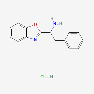molecular formula C15H15ClN2O B12523610 1-(Benzo[d]oxazol-2-yl)-2-phenylethan-1-amine hydrochloride 