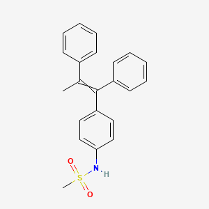 molecular formula C22H21NO2S B12523678 N-[4-(1,2-Diphenylprop-1-en-1-yl)phenyl]methanesulfonamide CAS No. 834912-17-3