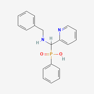 molecular formula C19H19N2O2P B12523680 Phosphinic acid, phenyl[[(phenylmethyl)amino]-2-pyridinylmethyl]- CAS No. 653565-01-6