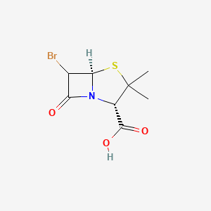 molecular formula C8H10BrNO3S B1252372 (2S,5R)-6-bromo-3,3-dimethyl-7-oxo-4-thia-1-azabicyclo[3.2.0]heptane-2-carboxylic acid 