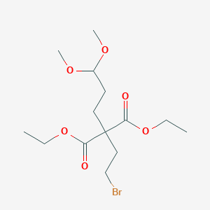 molecular formula C14H25BrO6 B12523743 Diethyl (2-bromoethyl)(3,3-dimethoxypropyl)propanedioate CAS No. 654673-49-1