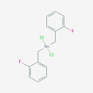 molecular formula C14H12Cl2F2Sn B12523863 Dichlorobis[(2-fluorophenyl)methyl]stannane CAS No. 753459-18-6