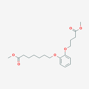 molecular formula C19H28O6 B12523892 Methyl 7-[2-(4-methoxy-4-oxobutoxy)phenoxy]heptanoate CAS No. 798557-95-6