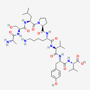 molecular formula C42H69N9O11 B12523913 L-Alanyl-L-seryl-L-leucyl-L-prolyl-L-lysyl-L-valyl-L-tyrosyl-L-valine CAS No. 654652-60-5