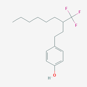 molecular formula C16H23F3O B12523917 Phenol, 4-[3-(trifluoromethyl)nonyl]- CAS No. 141967-82-0