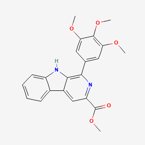molecular formula C22H20N2O5 B12523950 methyl 1-(3,4,5-trimethoxyphenyl)-9H-pyrido[3,4-b]indole-3-carboxylate 