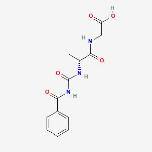 molecular formula C13H15N3O5 B12523976 N-(Benzoylcarbamoyl)-D-alanylglycine CAS No. 827613-16-1