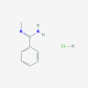 molecular formula C8H11ClN2 B1252398 N-methylbenzenecarboximidamide hydrochloride CAS No. 41890-09-9