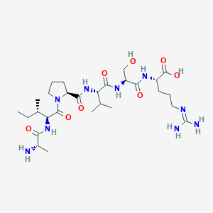 molecular formula C28H51N9O8 B12524042 L-Alanyl-L-isoleucyl-L-prolyl-L-valyl-L-seryl-N~5~-(diaminomethylidene)-L-ornithine CAS No. 651357-12-9