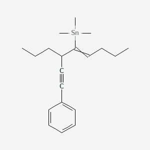 molecular formula C20H30Sn B12524049 Trimethyl[6-(phenylethynyl)non-4-en-5-yl]stannane CAS No. 820250-84-8