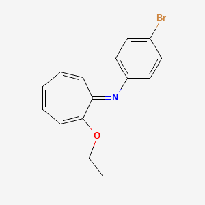 molecular formula C15H14BrNO B12524057 Benzenamine, 4-bromo-N-(2-ethoxy-2,4,6-cycloheptatrien-1-ylidene)- CAS No. 830356-31-5