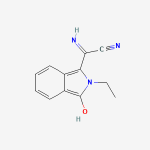 molecular formula C12H11N3O B12524169 Amino[(1Z)-2-ethyl-3-oxoisoindoline-1-ylidene]acetonitrile 