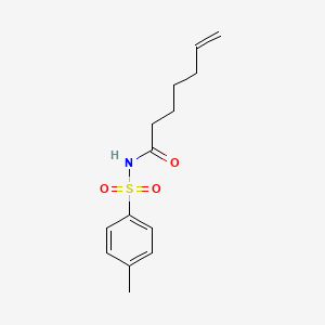 molecular formula C14H19NO3S B12524249 N-(p-Tolylsulfonyl)hept-6-en-amide 