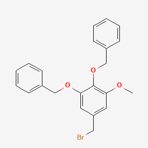 molecular formula C22H21BrO3 B12524264 Benzene, 5-(bromomethyl)-1-methoxy-2,3-bis(phenylmethoxy)- CAS No. 651340-03-3