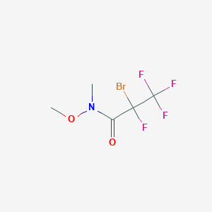 molecular formula C5H6BrF4NO2 B12524268 Propanamide, 2-bromo-2,3,3,3-tetrafluoro-N-methoxy-N-methyl- CAS No. 677353-90-1