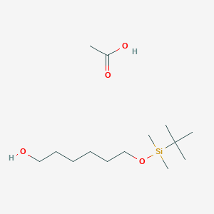 molecular formula C14H32O4Si B12524272 Acetic acid;6-[tert-butyl(dimethyl)silyl]oxyhexan-1-ol CAS No. 653564-21-7