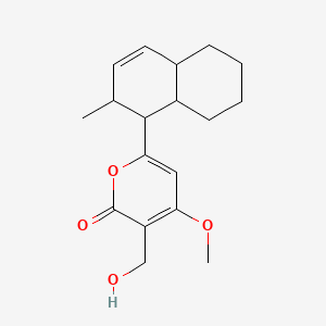 3-(Hydroxymethyl)-4-methoxy-6-(2-methyl-1,2,4a,5,6,7,8,8a-octahydronaphthalen-1-yl)pyran-2-one