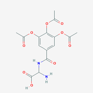 molecular formula C15H16N2O9 B12524312 Amino[3,4,5-tris(acetyloxy)benzamido]acetic acid CAS No. 673488-39-6