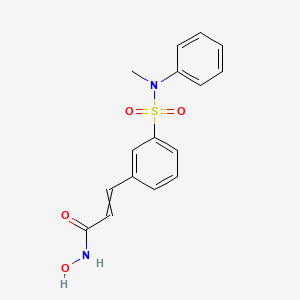 molecular formula C16H16N2O4S B12524316 N-Hydroxy-3-{3-[methyl(phenyl)sulfamoyl]phenyl}prop-2-enamide CAS No. 656254-55-6