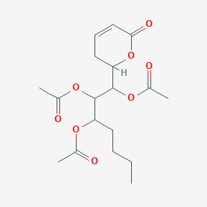 [1,2-Diacetyloxy-1-(6-oxo-2,3-dihydropyran-2-yl)heptan-3-yl] acetate
